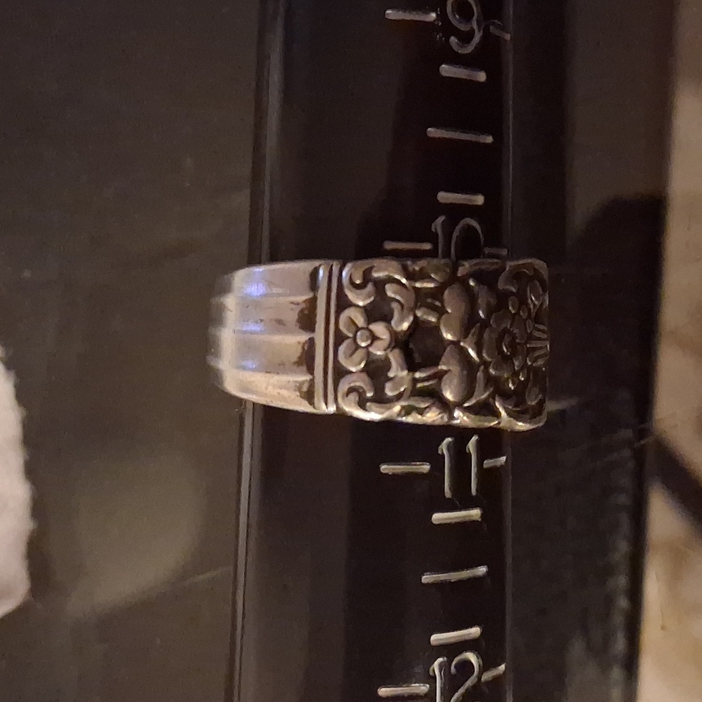 COMMUNITY PLATE SILVER SPOON RING - Picture 2 of 4